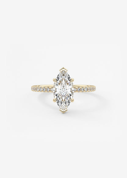 Oval Solitaire With Raised Basket Gallery Lab Grown Diamond Engagement Ring