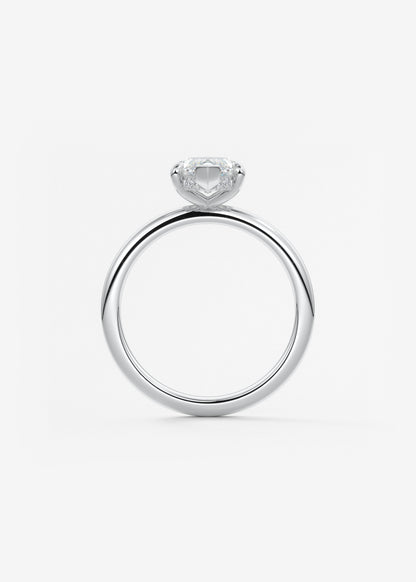 Oval Solitaire With Raised Basket Gallery Lab Grown Diamond Engagement Ring