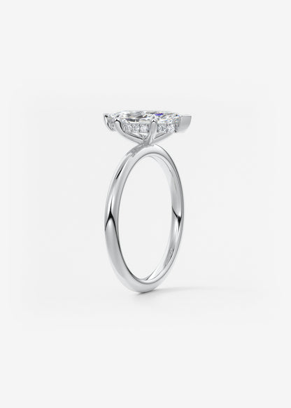 Oval Solitaire With Raised Basket Gallery Lab Grown Diamond Engagement Ring
