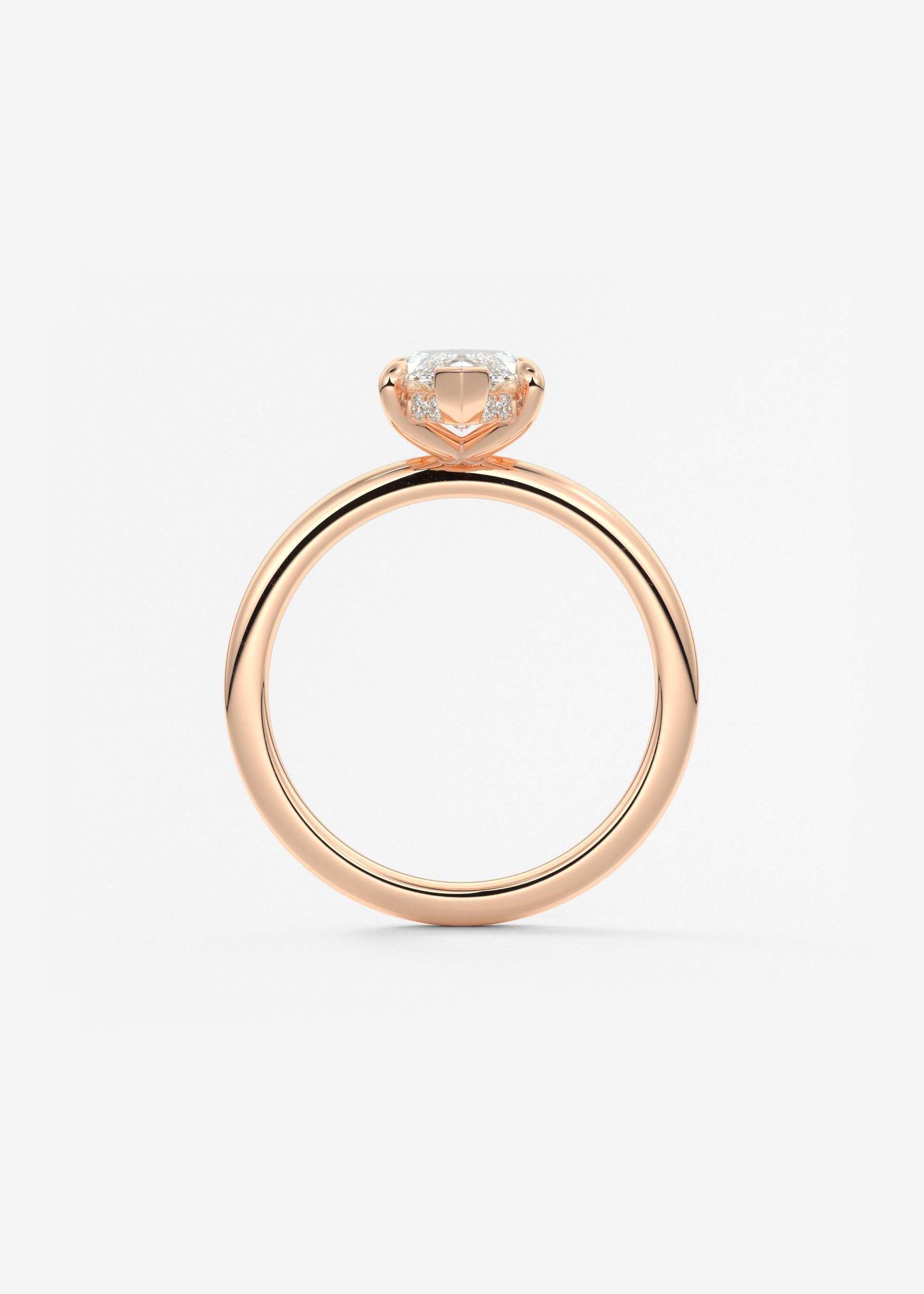 Oval Solitaire With Raised Basket Gallery Lab Grown Diamond Engagement Ring