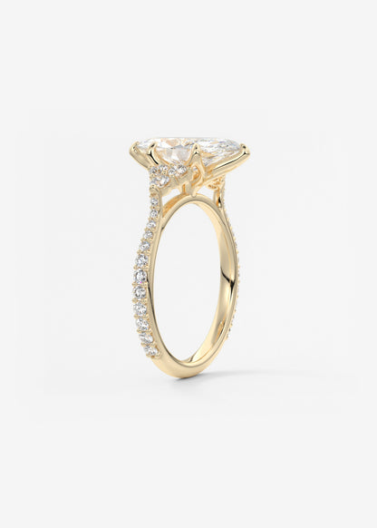 Oval Solitaire With Raised Basket Gallery Lab Grown Diamond Engagement Ring