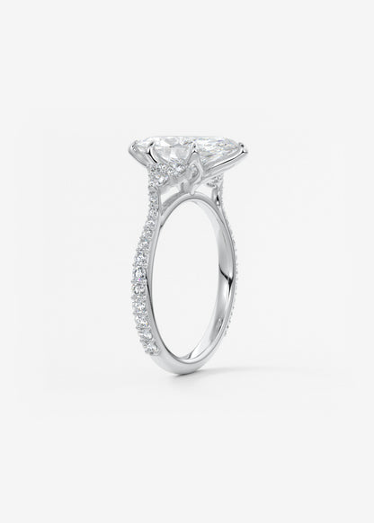 Oval Solitaire With Raised Basket Gallery Lab Grown Diamond Engagement Ring