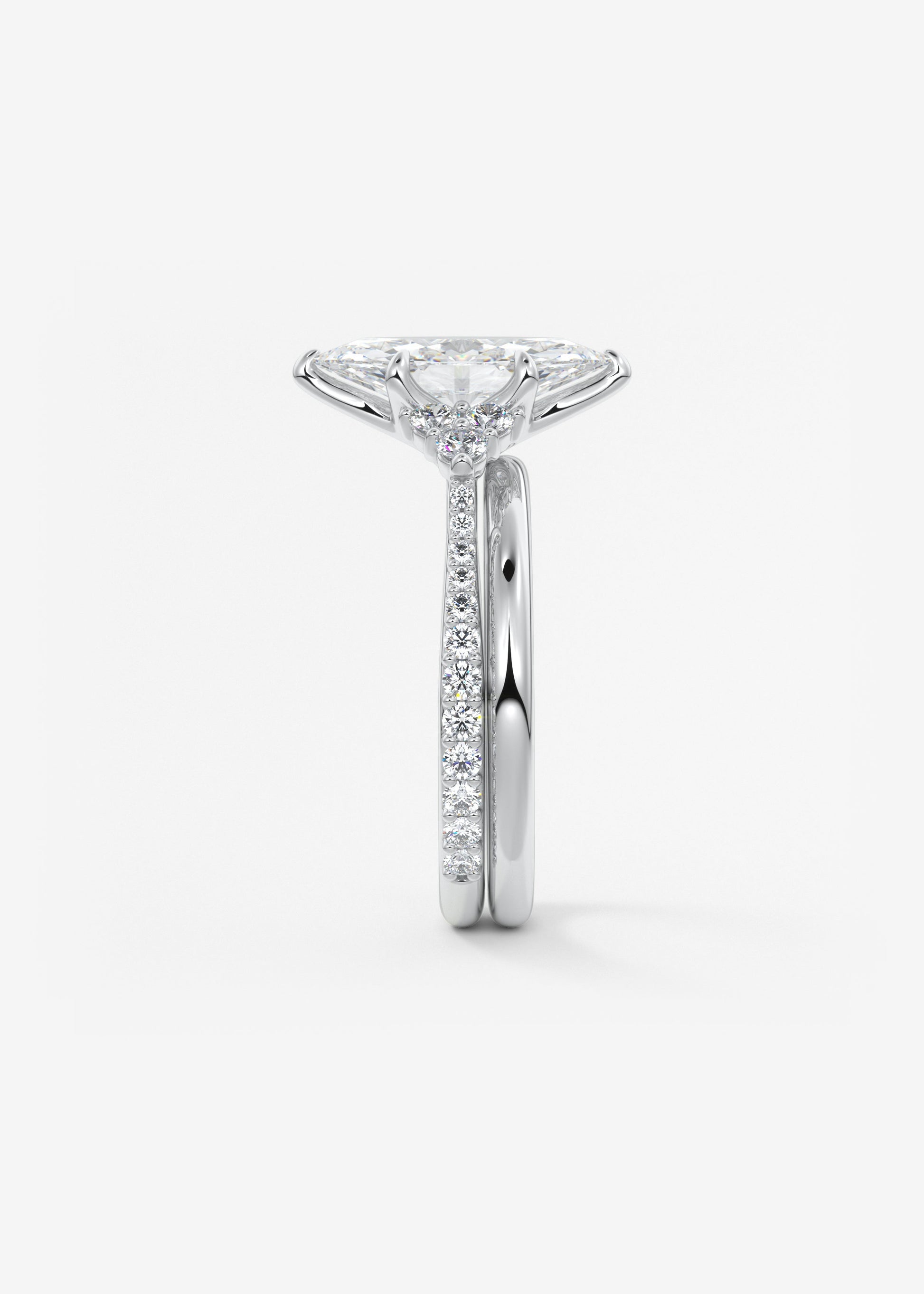 Oval Solitaire With Raised Basket Gallery Lab Grown Diamond Engagement Ring