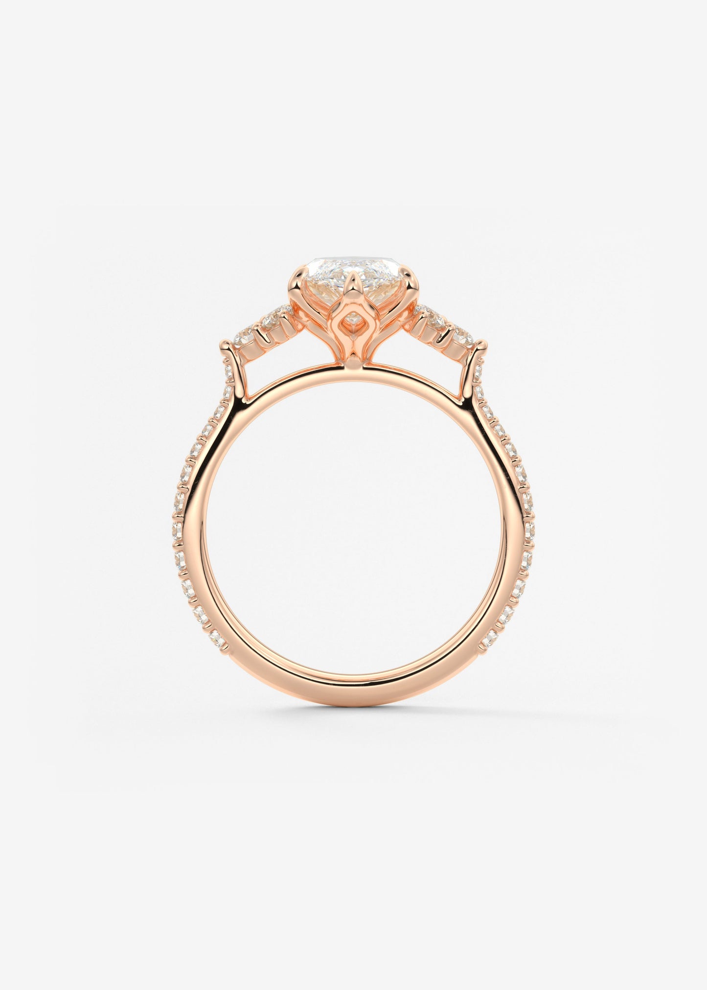 Oval Solitaire With Raised Basket Gallery Lab Grown Diamond Engagement Ring