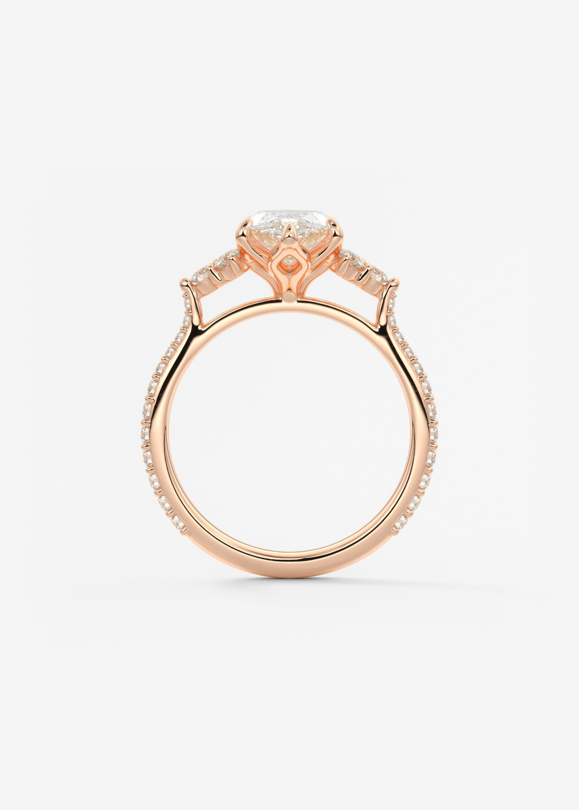 Oval Solitaire With Raised Basket Gallery Lab Grown Diamond Engagement Ring