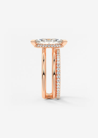 Oval Solitaire With Raised Basket Gallery Lab Grown Diamond Engagement Ring