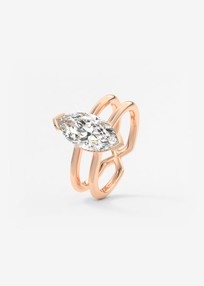 Oval Solitaire With Raised Basket Gallery Lab Grown Diamond Engagement Ring