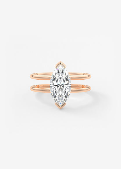 Oval Solitaire With Raised Basket Gallery Lab Grown Diamond Engagement Ring