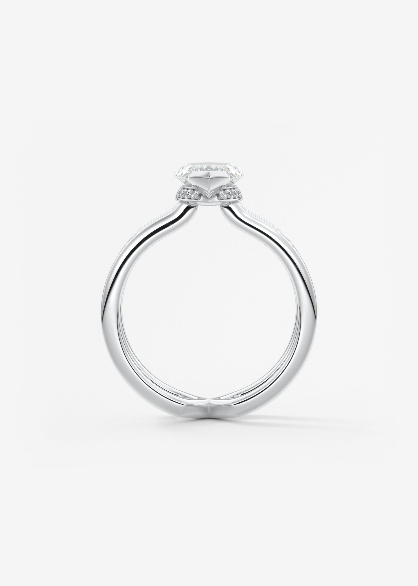 Oval Solitaire With Raised Basket Gallery Lab Grown Diamond Engagement Ring