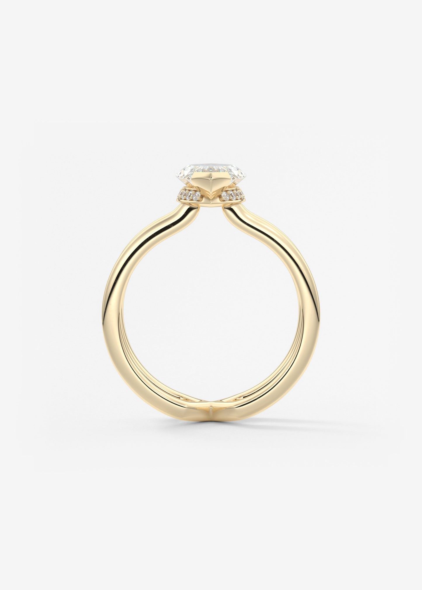 Oval Solitaire With Raised Basket Gallery Lab Grown Diamond Engagement Ring