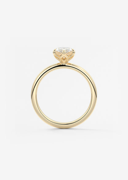 Oval Solitaire With Raised Basket Gallery Lab Grown Diamond Engagement Ring