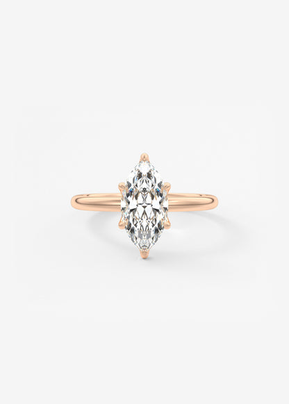 Oval Solitaire With Raised Basket Gallery Lab Grown Diamond Engagement Ring