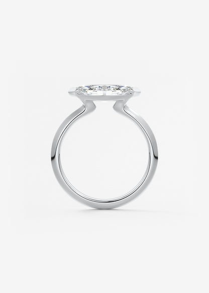 Oval Solitaire With Raised Basket Gallery Lab Grown Diamond Engagement Ring