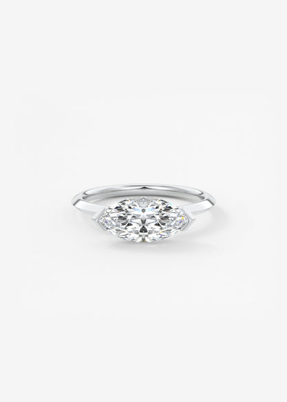Oval Solitaire With Raised Basket Gallery Lab Grown Diamond Engagement Ring