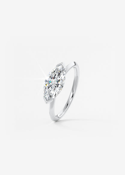 Oval Solitaire With Raised Basket Gallery Lab Grown Diamond Engagement Ring