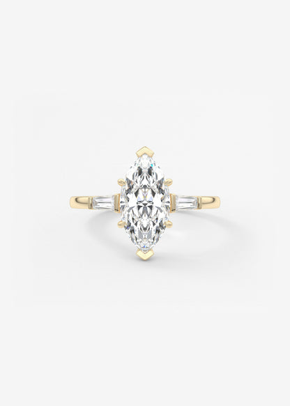 Oval Solitaire With Raised Basket Gallery Lab Grown Diamond Engagement Ring