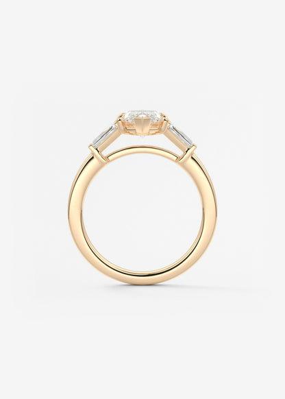Oval Solitaire With Raised Basket Gallery Lab Grown Diamond Engagement Ring