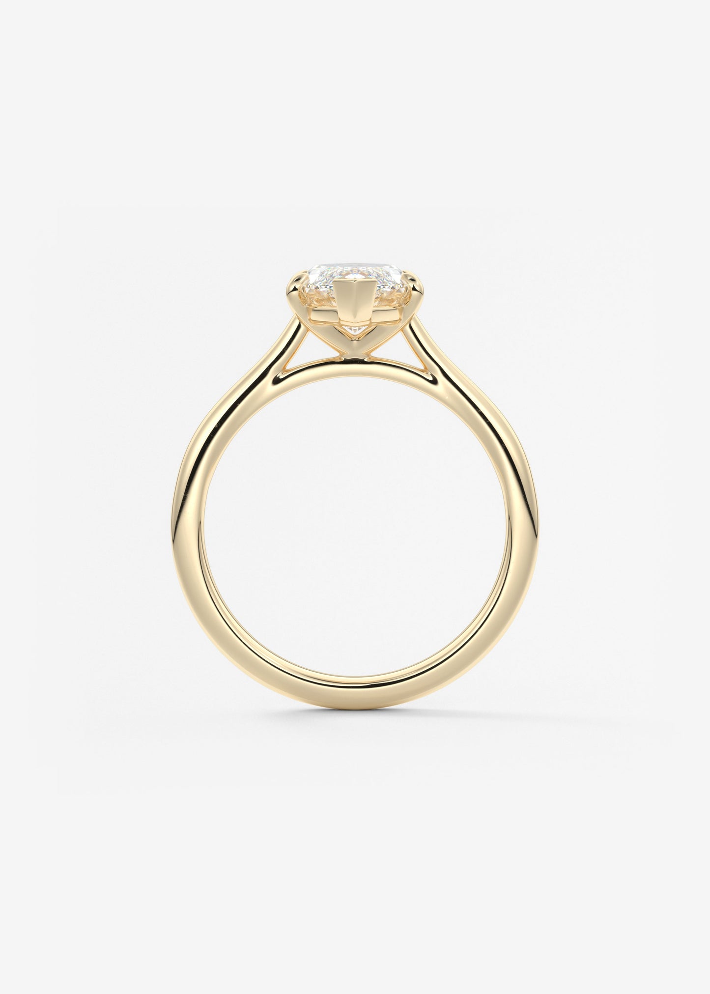 Oval Solitaire With Raised Basket Gallery Lab Grown Diamond Engagement Ring