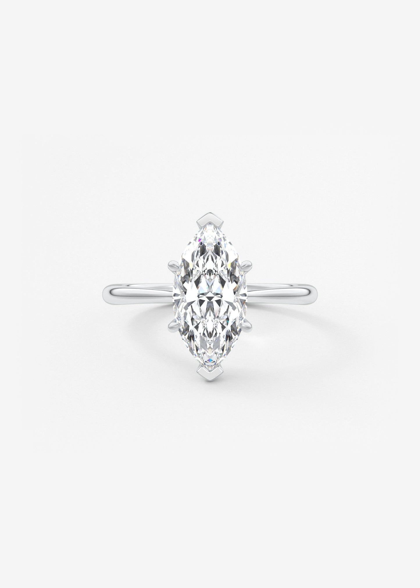 Oval Solitaire With Raised Basket Gallery Lab Grown Diamond Engagement Ring