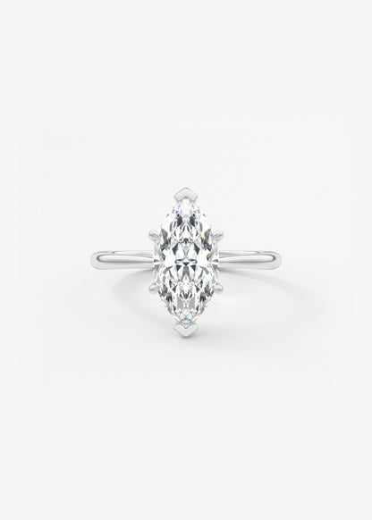 Oval Solitaire With Raised Basket Gallery Lab Grown Diamond Engagement Ring