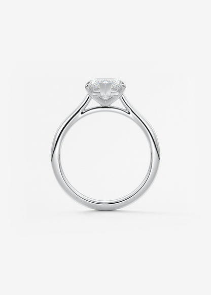 Oval Solitaire With Raised Basket Gallery Lab Grown Diamond Engagement Ring