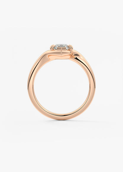 Oval Solitaire With Raised Basket Gallery Lab Grown Diamond Engagement Ring