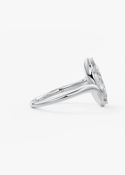 Oval Solitaire With Raised Basket Gallery Lab Grown Diamond Engagement Ring