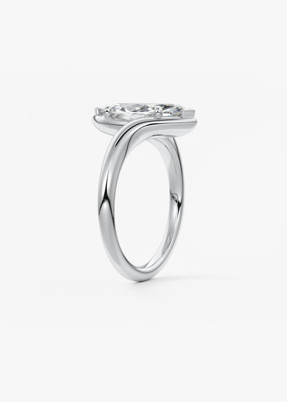 Oval Solitaire With Raised Basket Gallery Lab Grown Diamond Engagement Ring