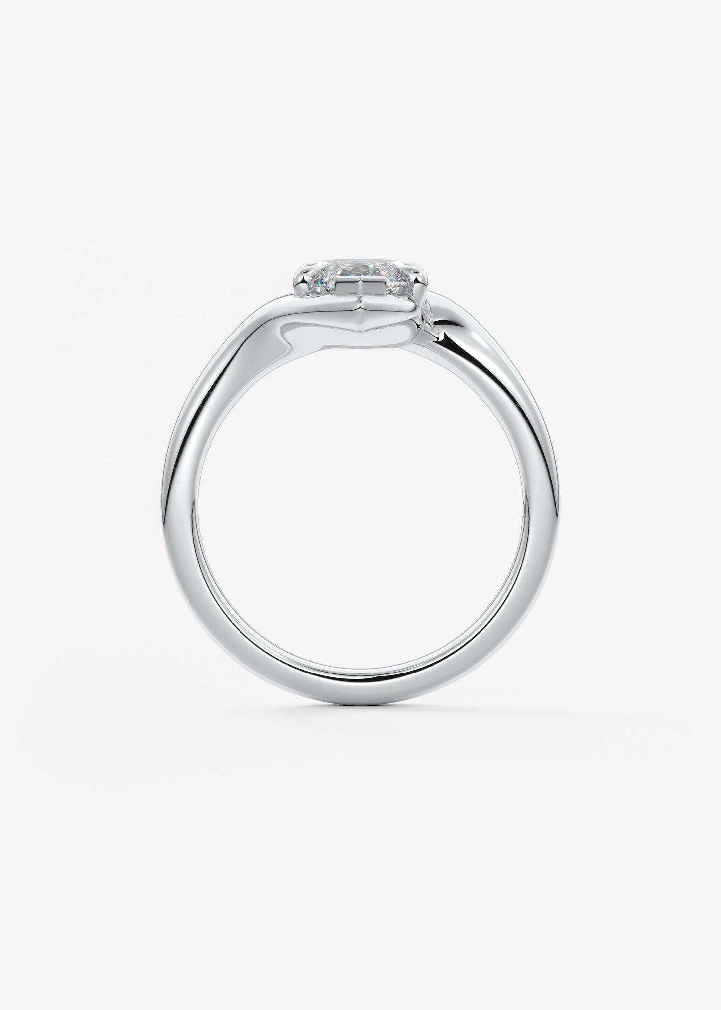 Oval Solitaire With Raised Basket Gallery Lab Grown Diamond Engagement Ring