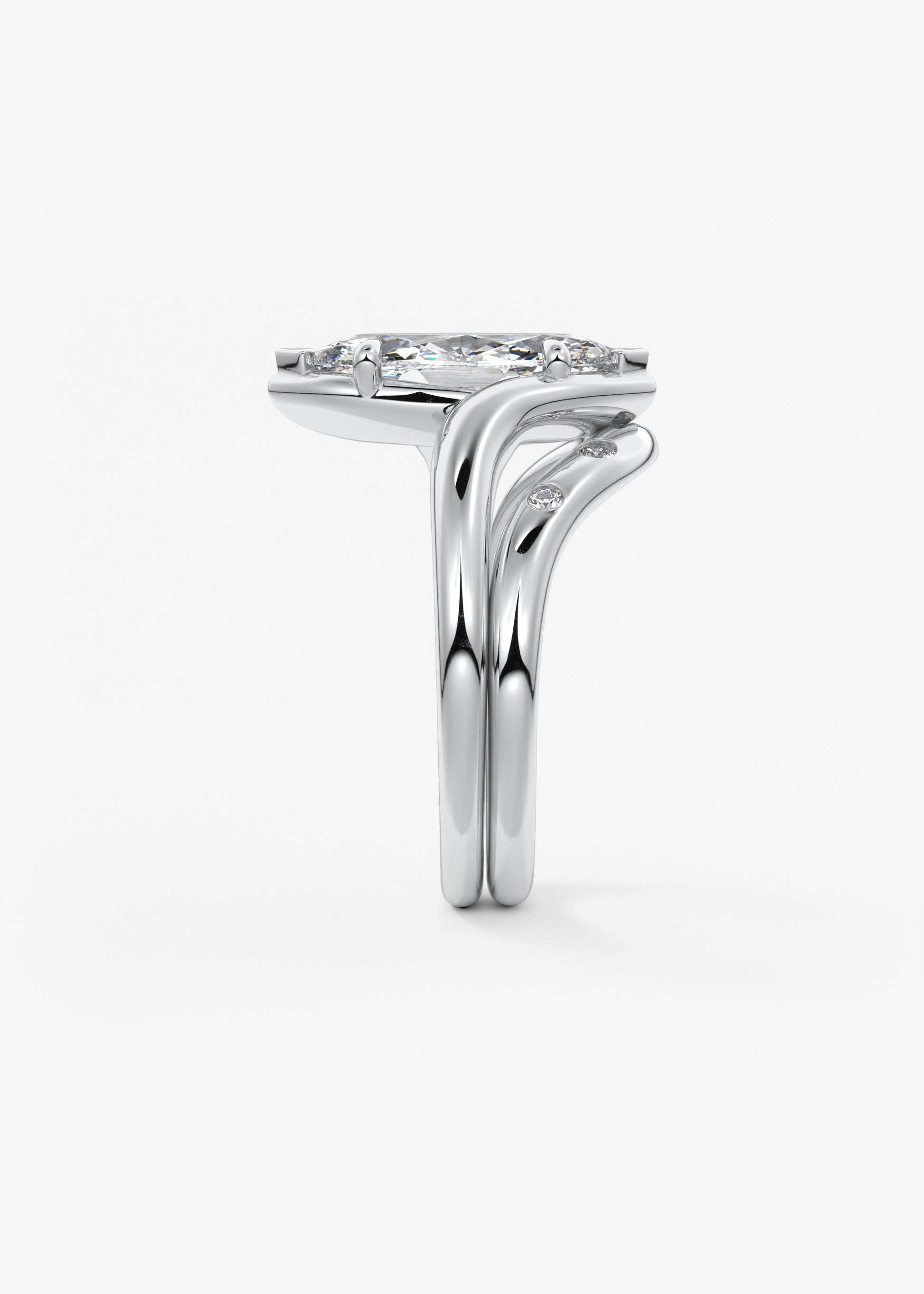 Oval Solitaire With Raised Basket Gallery Lab Grown Diamond Engagement Ring