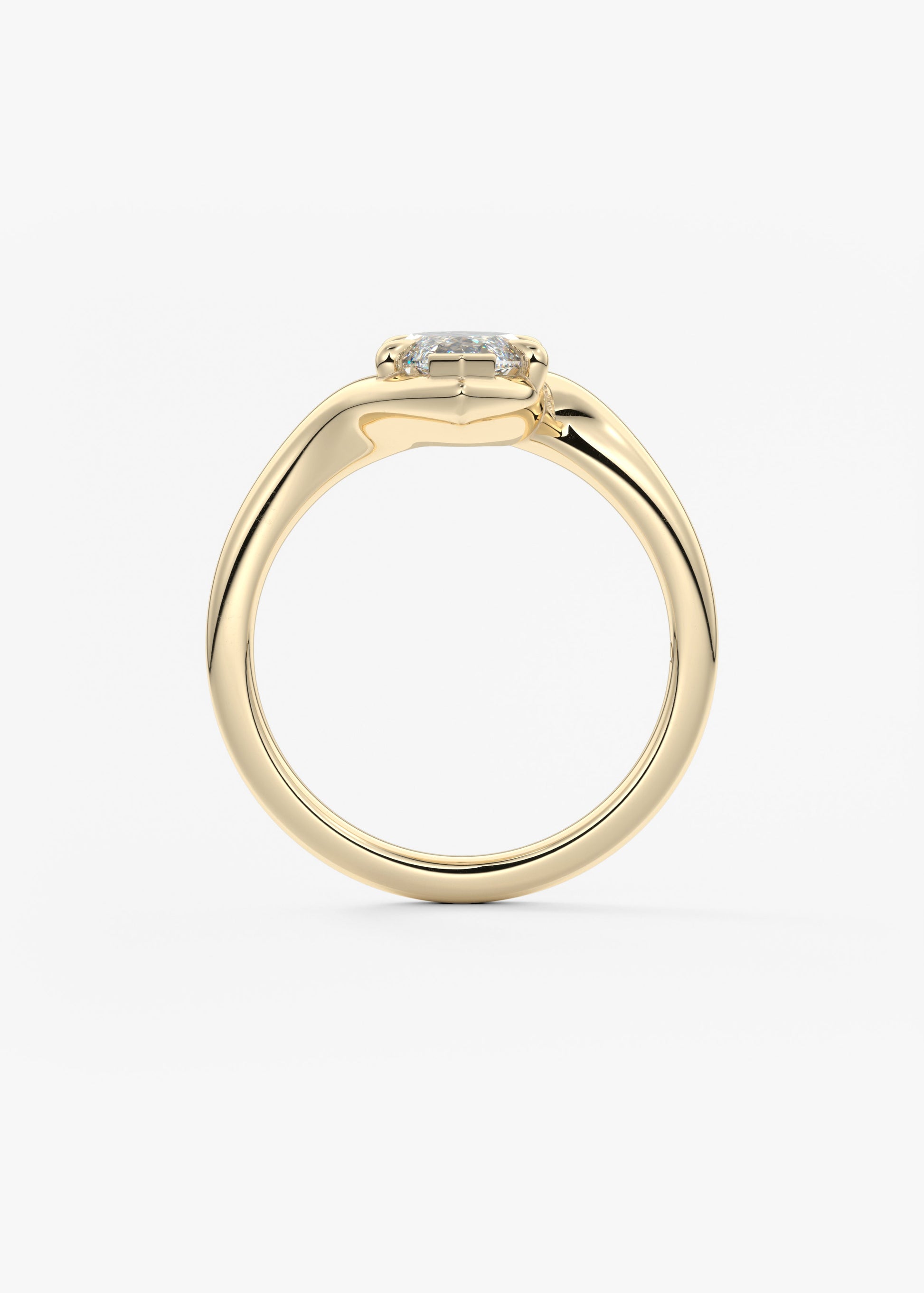 Oval Solitaire With Raised Basket Gallery Lab Grown Diamond Engagement Ring