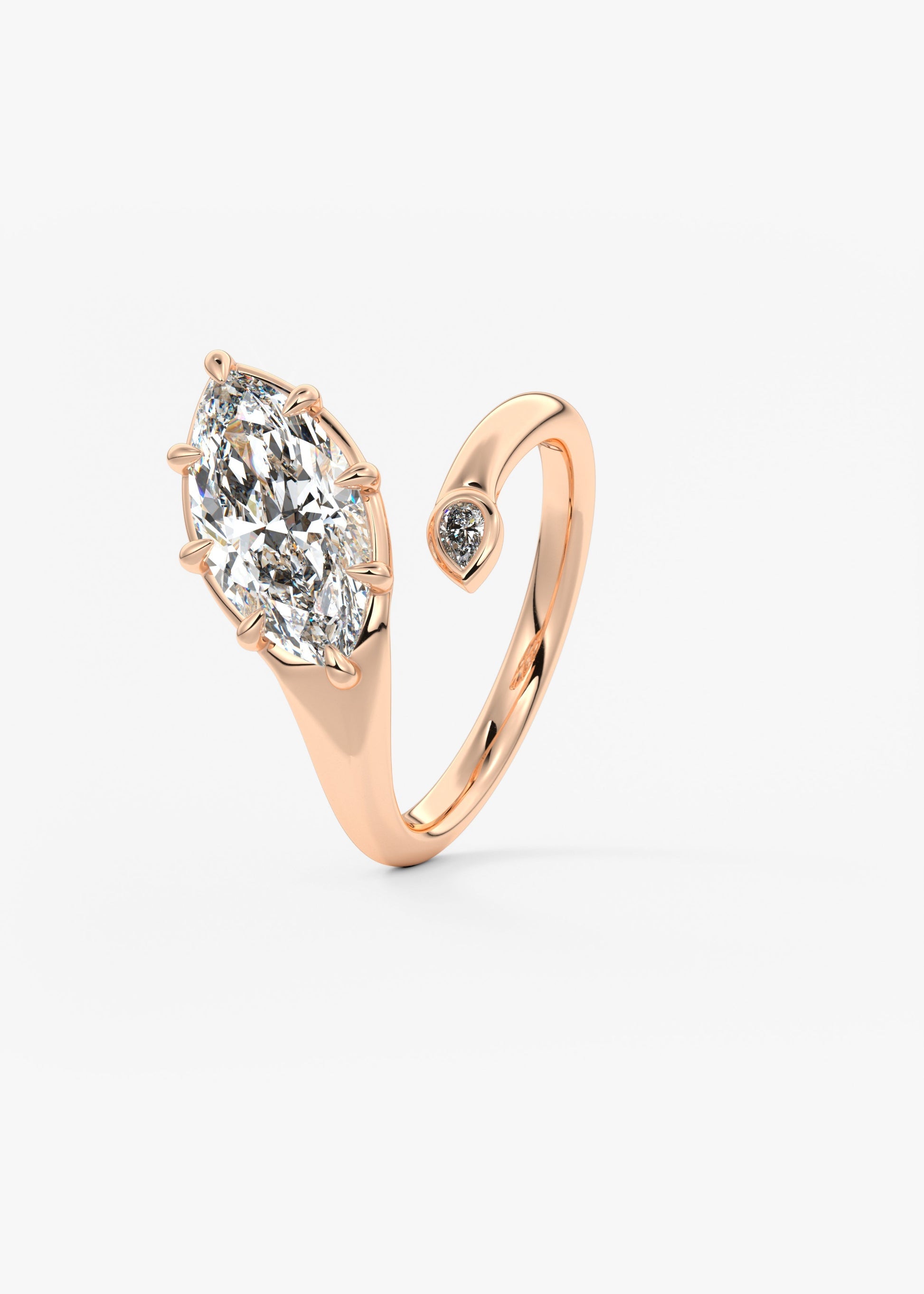 Oval Solitaire With Raised Basket Gallery Lab Grown Diamond Engagement Ring