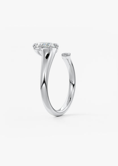 Oval Solitaire With Raised Basket Gallery Lab Grown Diamond Engagement Ring