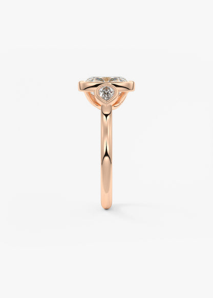 Oval Solitaire With Raised Basket Gallery Lab Grown Diamond Engagement Ring