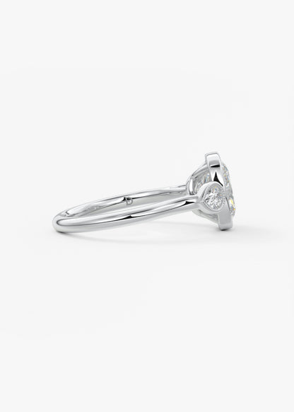 Oval Solitaire With Raised Basket Gallery Lab Grown Diamond Engagement Ring