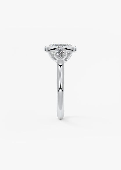Oval Solitaire With Raised Basket Gallery Lab Grown Diamond Engagement Ring