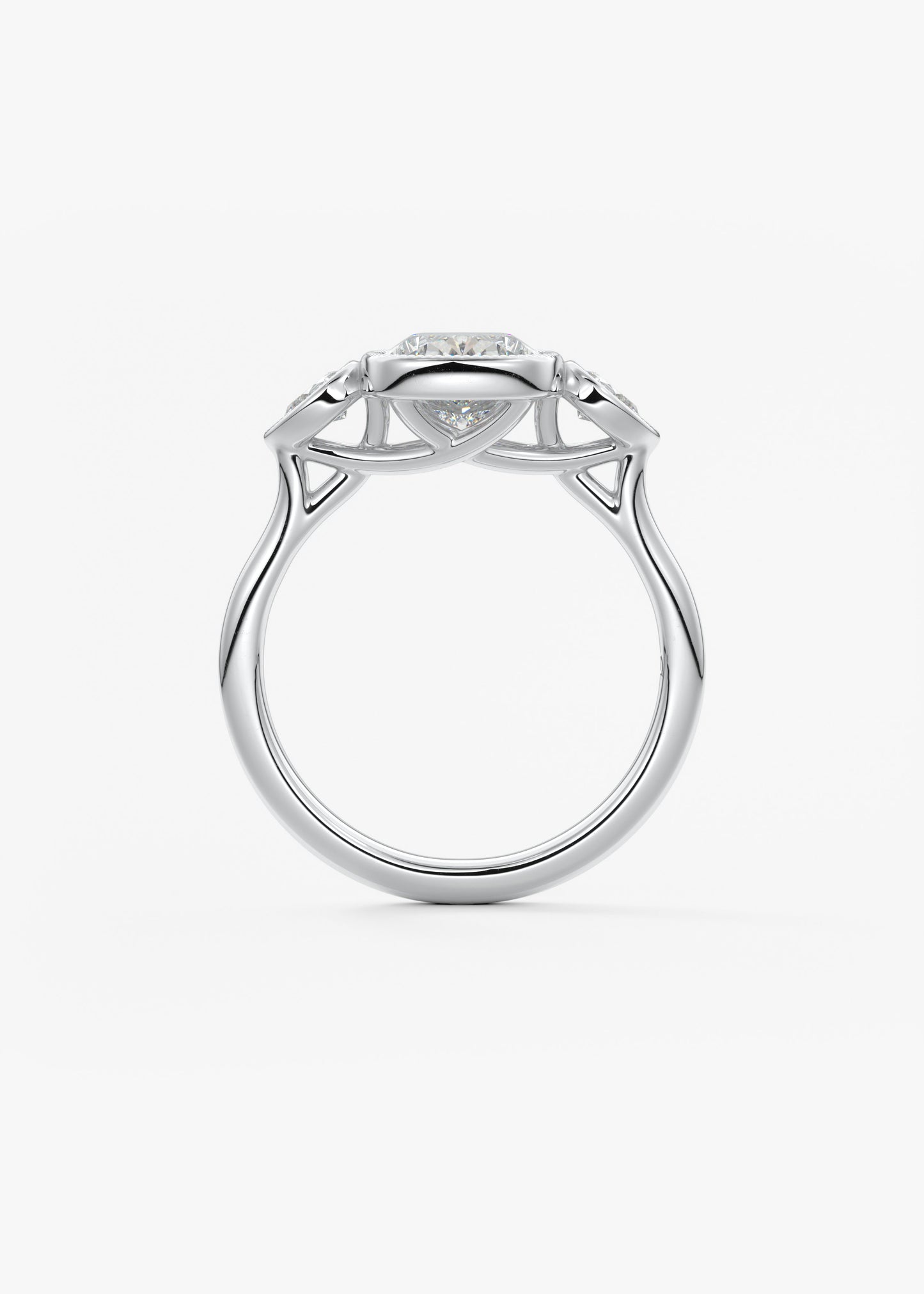 Oval Solitaire With Raised Basket Gallery Lab Grown Diamond Engagement Ring