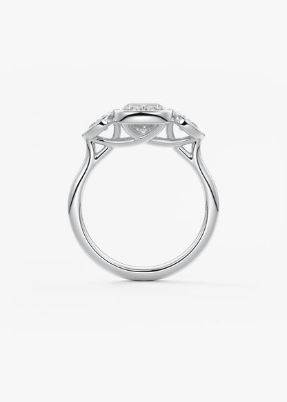 Oval Solitaire With Raised Basket Gallery Lab Grown Diamond Engagement Ring