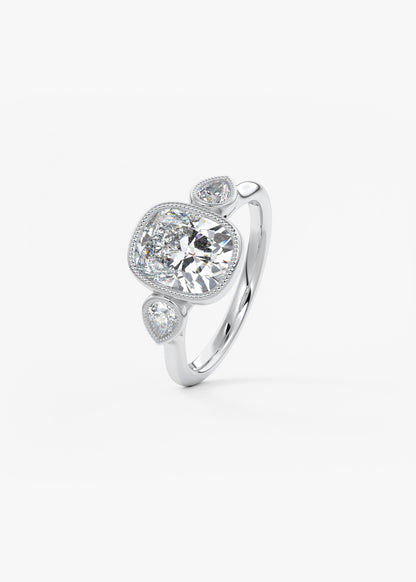Oval Solitaire With Raised Basket Gallery Lab Grown Diamond Engagement Ring