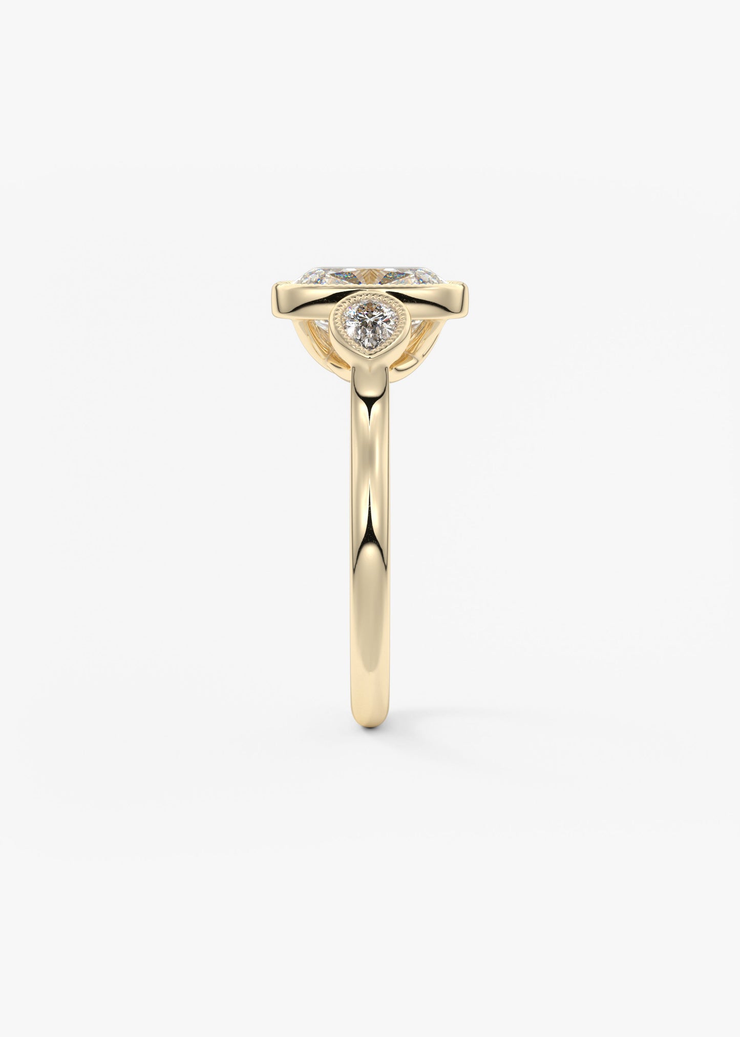 Oval Solitaire With Raised Basket Gallery Lab Grown Diamond Engagement Ring