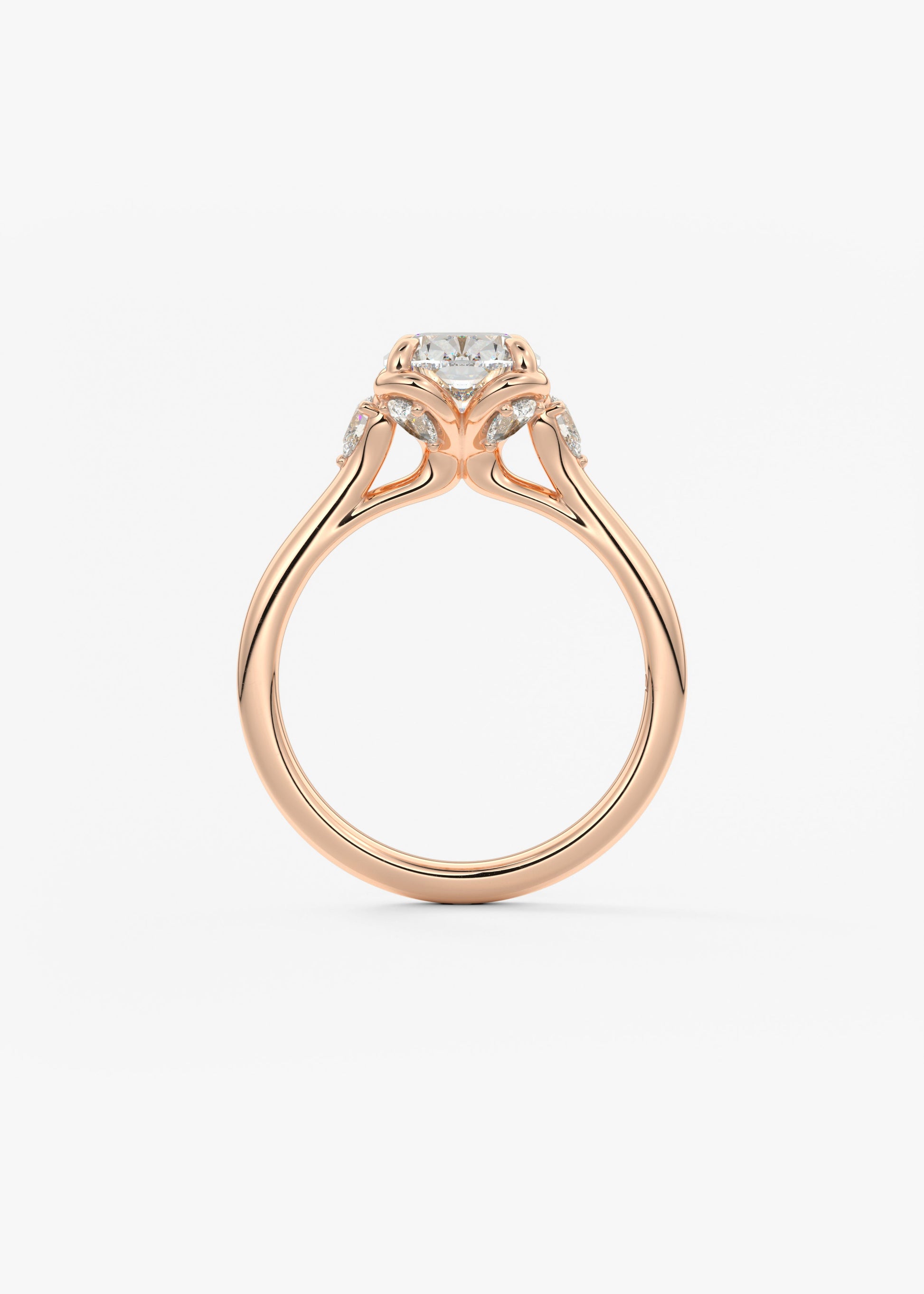 Oval Solitaire With Raised Basket Gallery Lab Grown Diamond Engagement Ring
