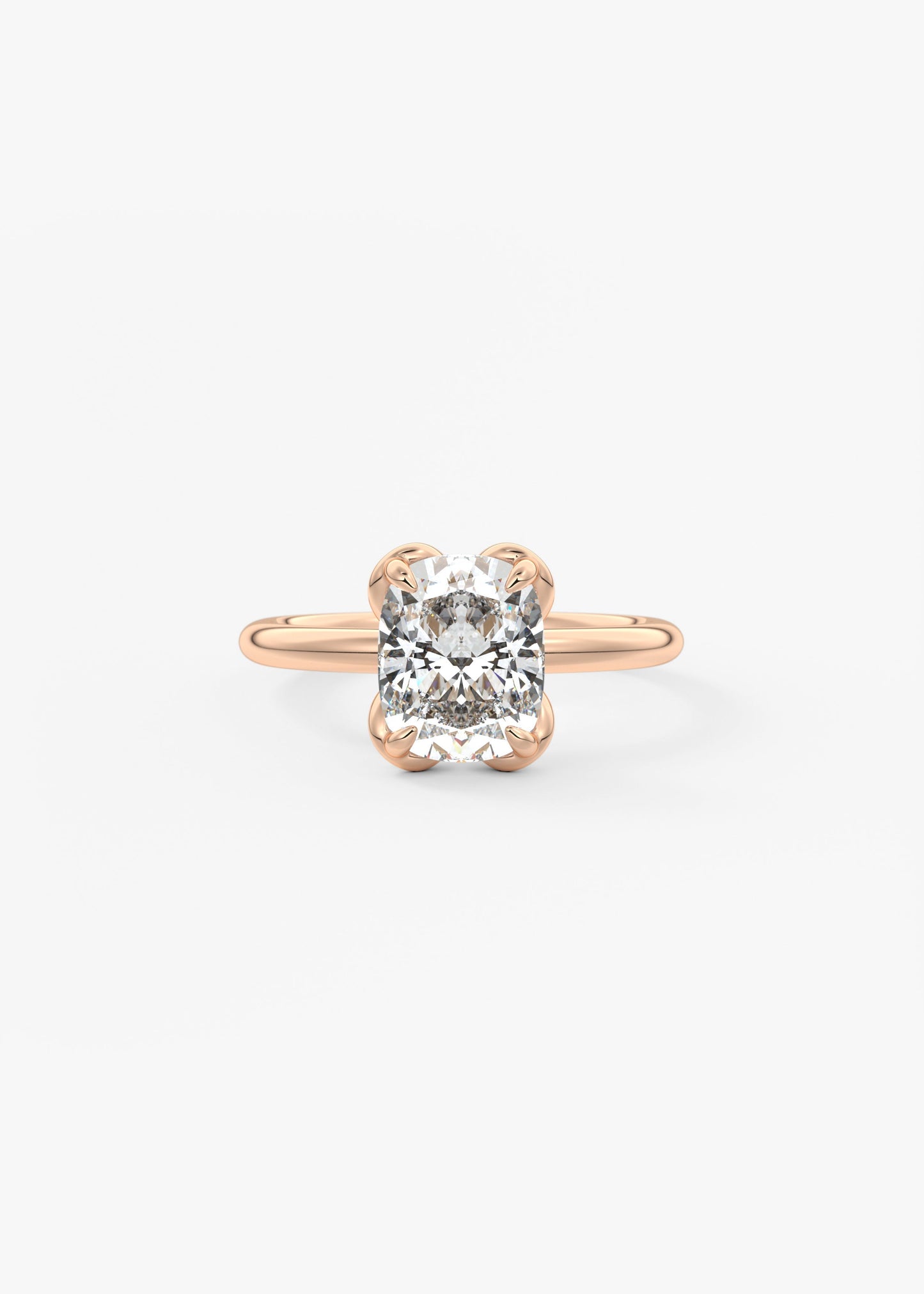 Oval Solitaire With Raised Basket Gallery Lab Grown Diamond Engagement Ring