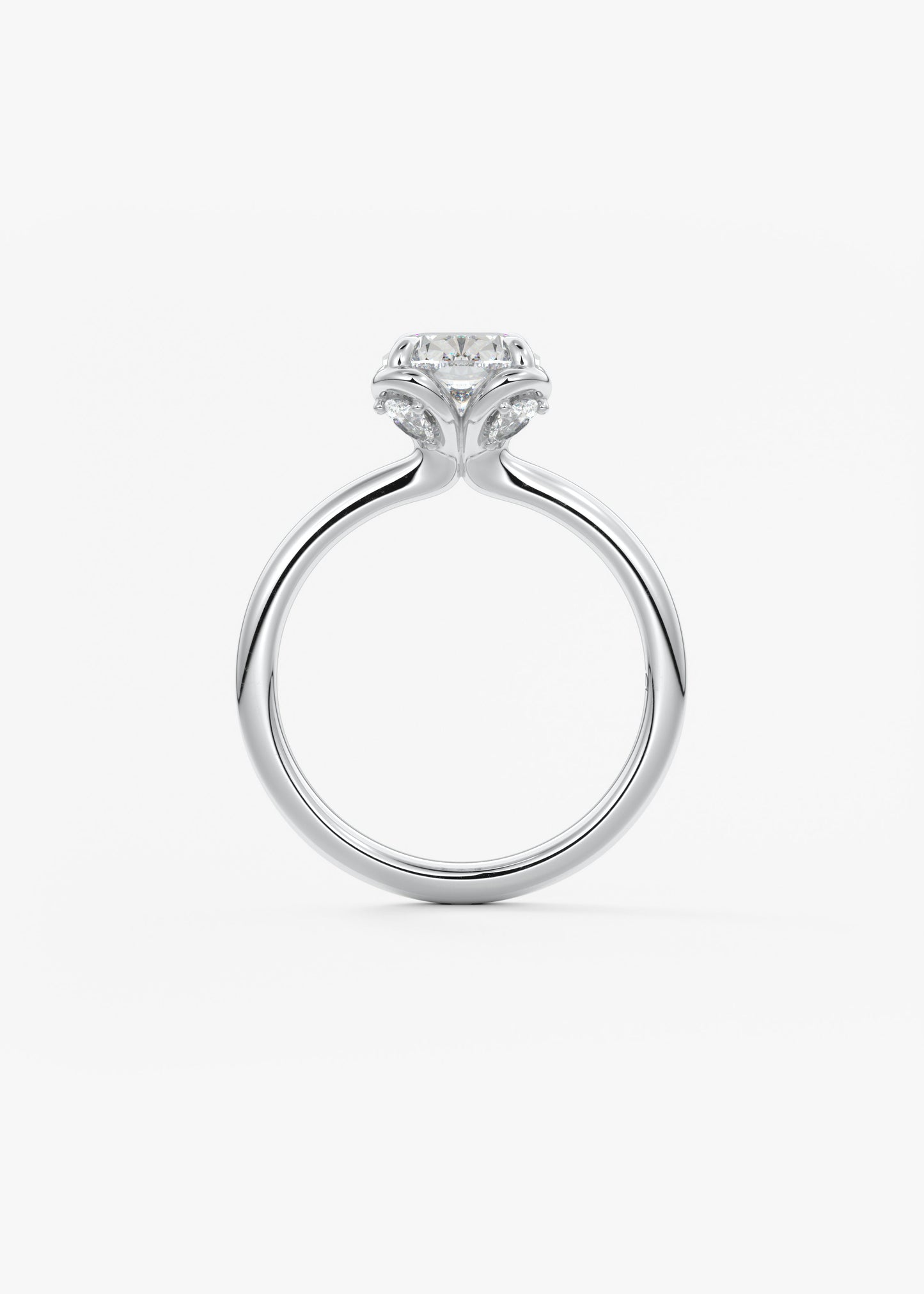 Oval Solitaire With Raised Basket Gallery Lab Grown Diamond Engagement Ring