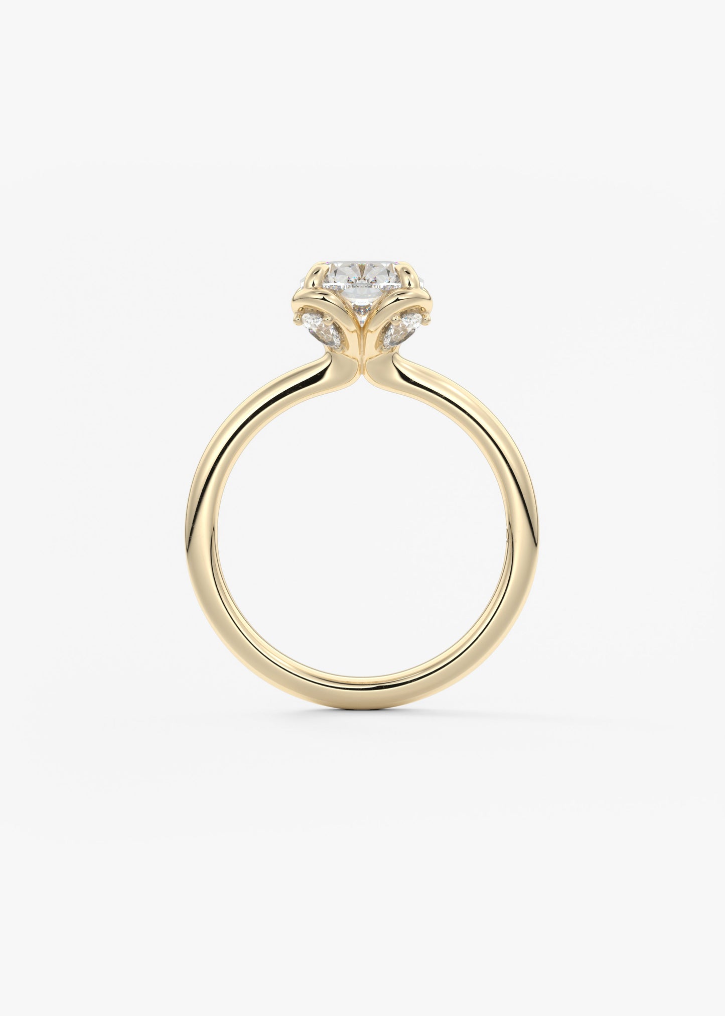 Oval Solitaire With Raised Basket Gallery Lab Grown Diamond Engagement Ring