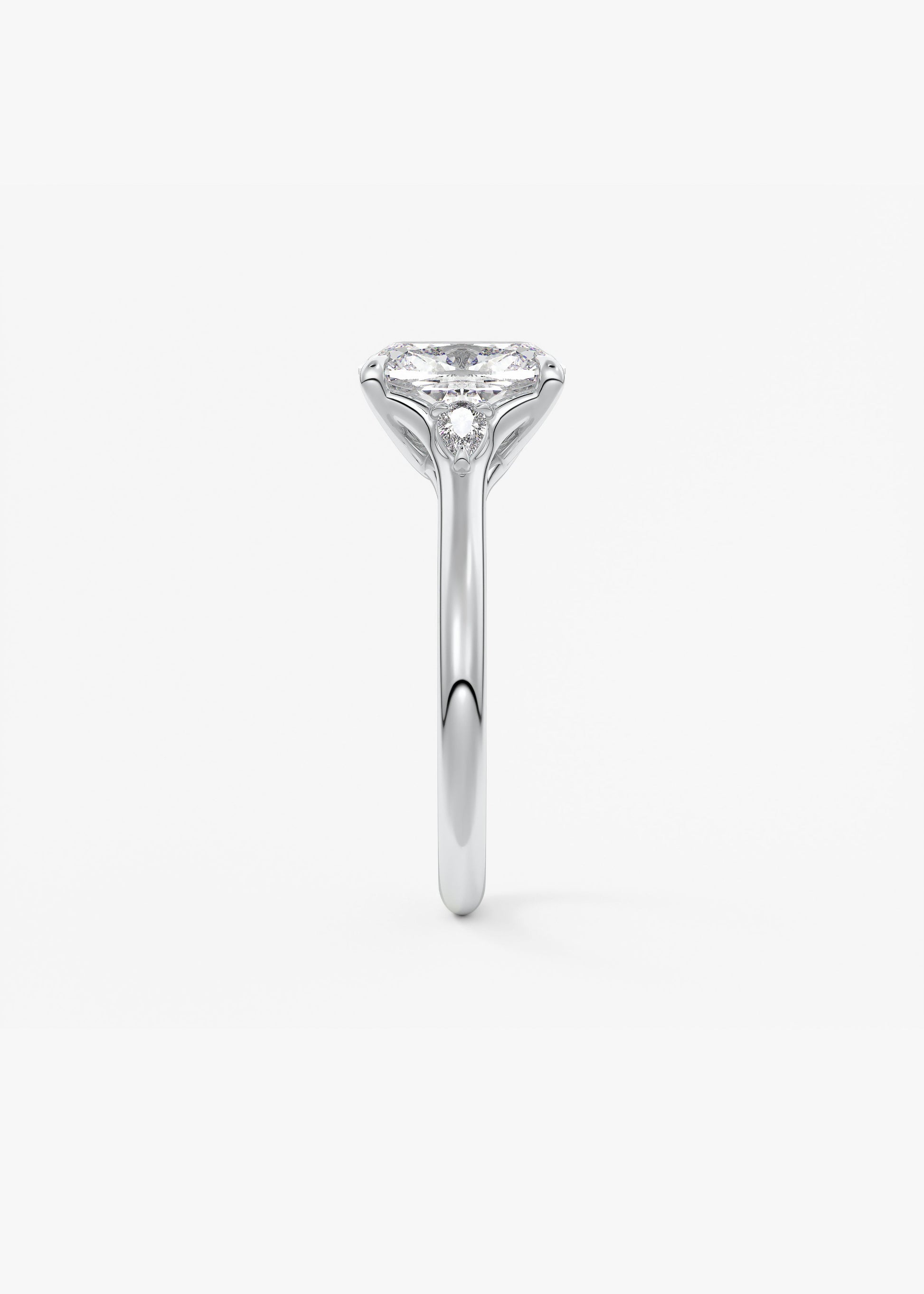 Oval Solitaire With Raised Basket Gallery Lab Grown Diamond Engagement Ring