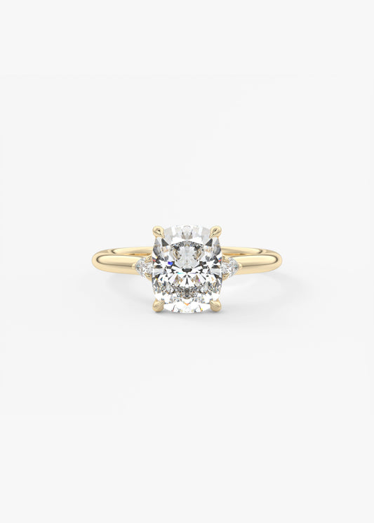 Oval Solitaire With Raised Basket Gallery Lab Grown Diamond Engagement Ring