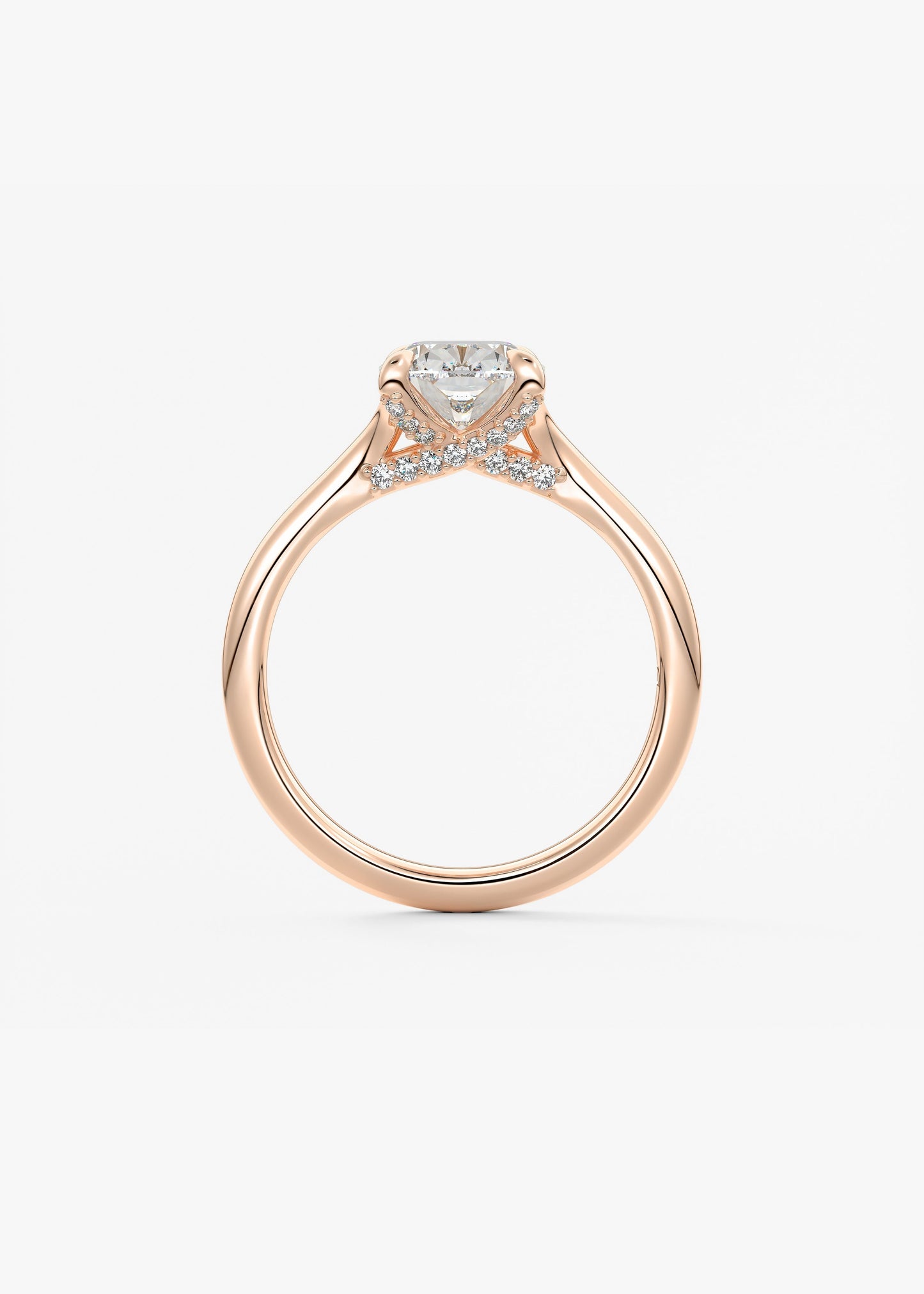 Oval Solitaire With Raised Basket Gallery Lab Grown Diamond Engagement Ring