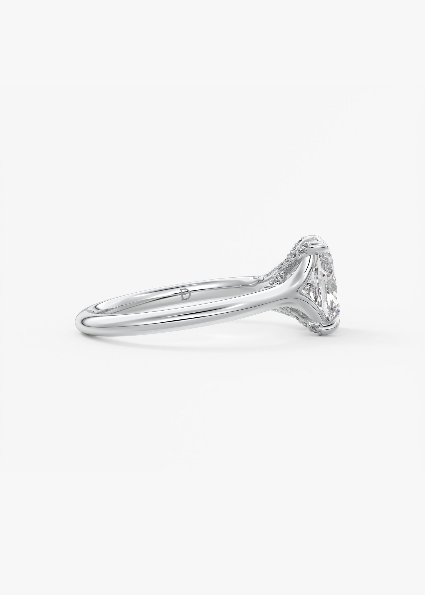 Oval Solitaire With Raised Basket Gallery Lab Grown Diamond Engagement Ring