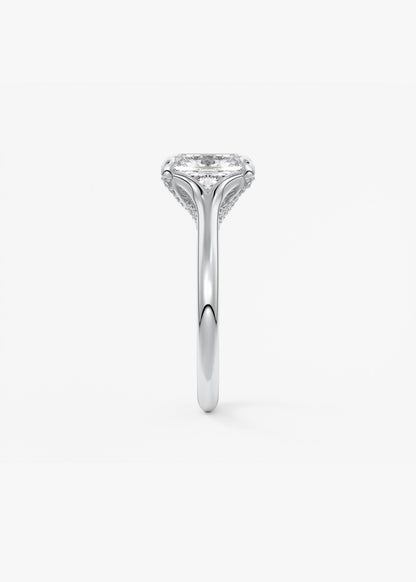 Oval Solitaire With Raised Basket Gallery Lab Grown Diamond Engagement Ring