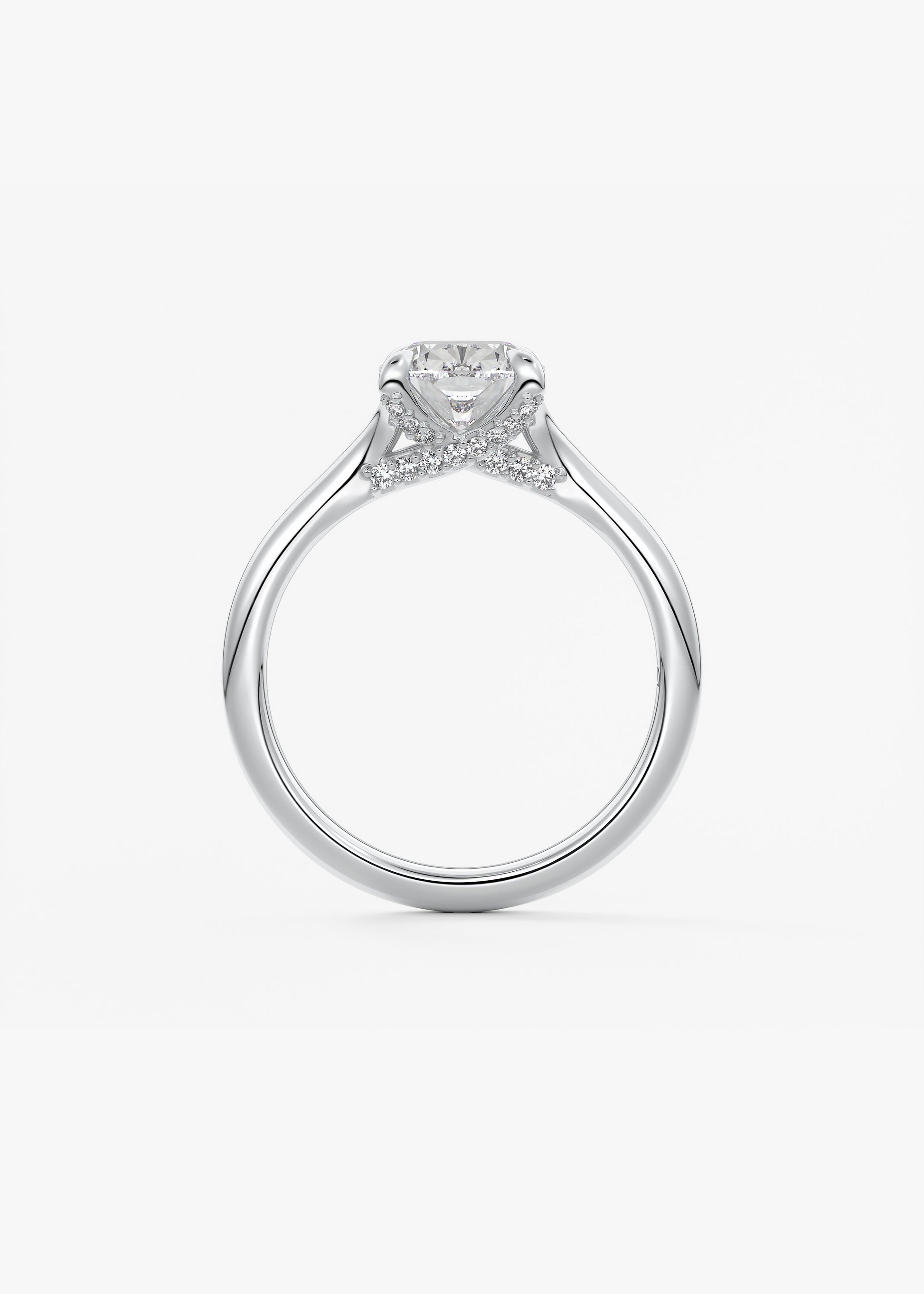 Oval Solitaire With Raised Basket Gallery Lab Grown Diamond Engagement Ring